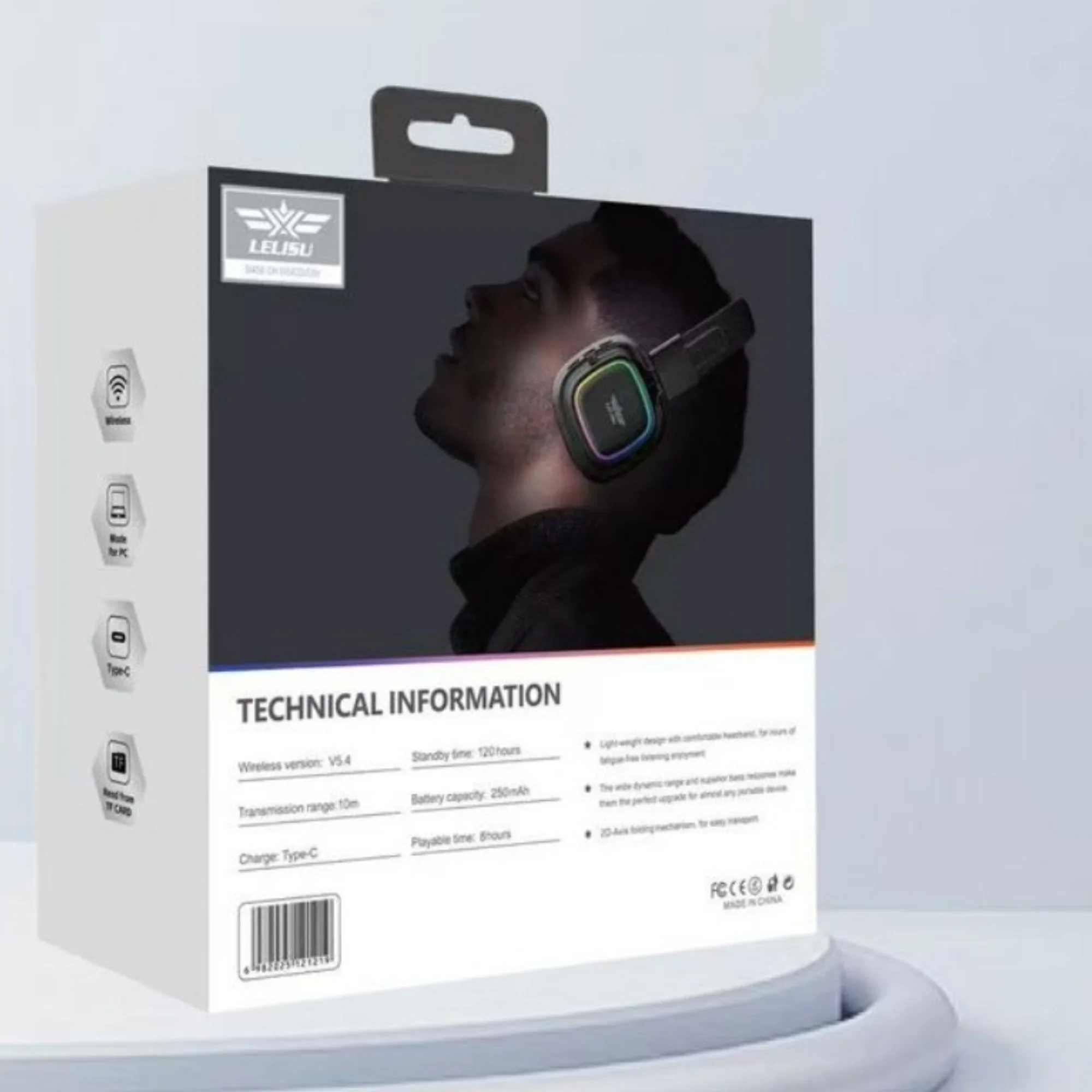 Lelisu LS-258 Wireless Stereo Headphones - Image 3
