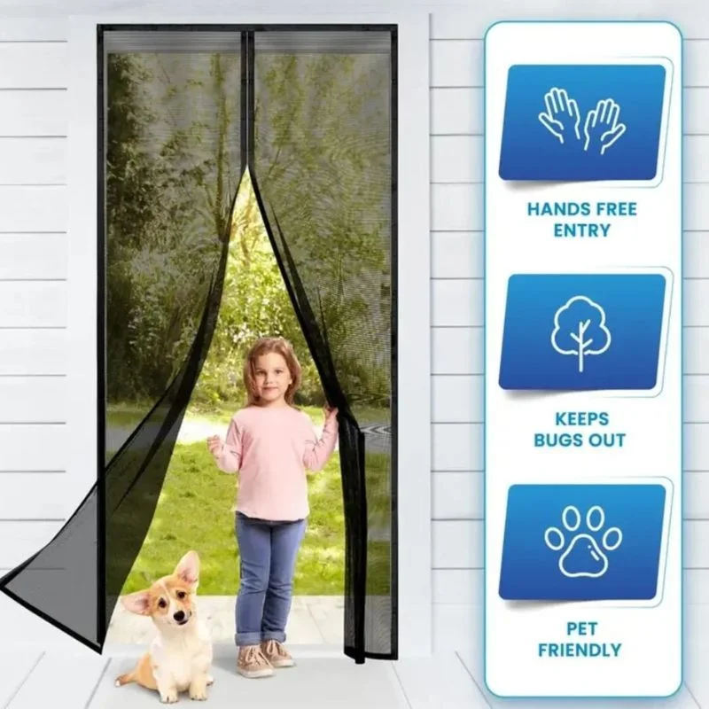 Hands-Free Retractable Magnetic Door Mesh - Image 4