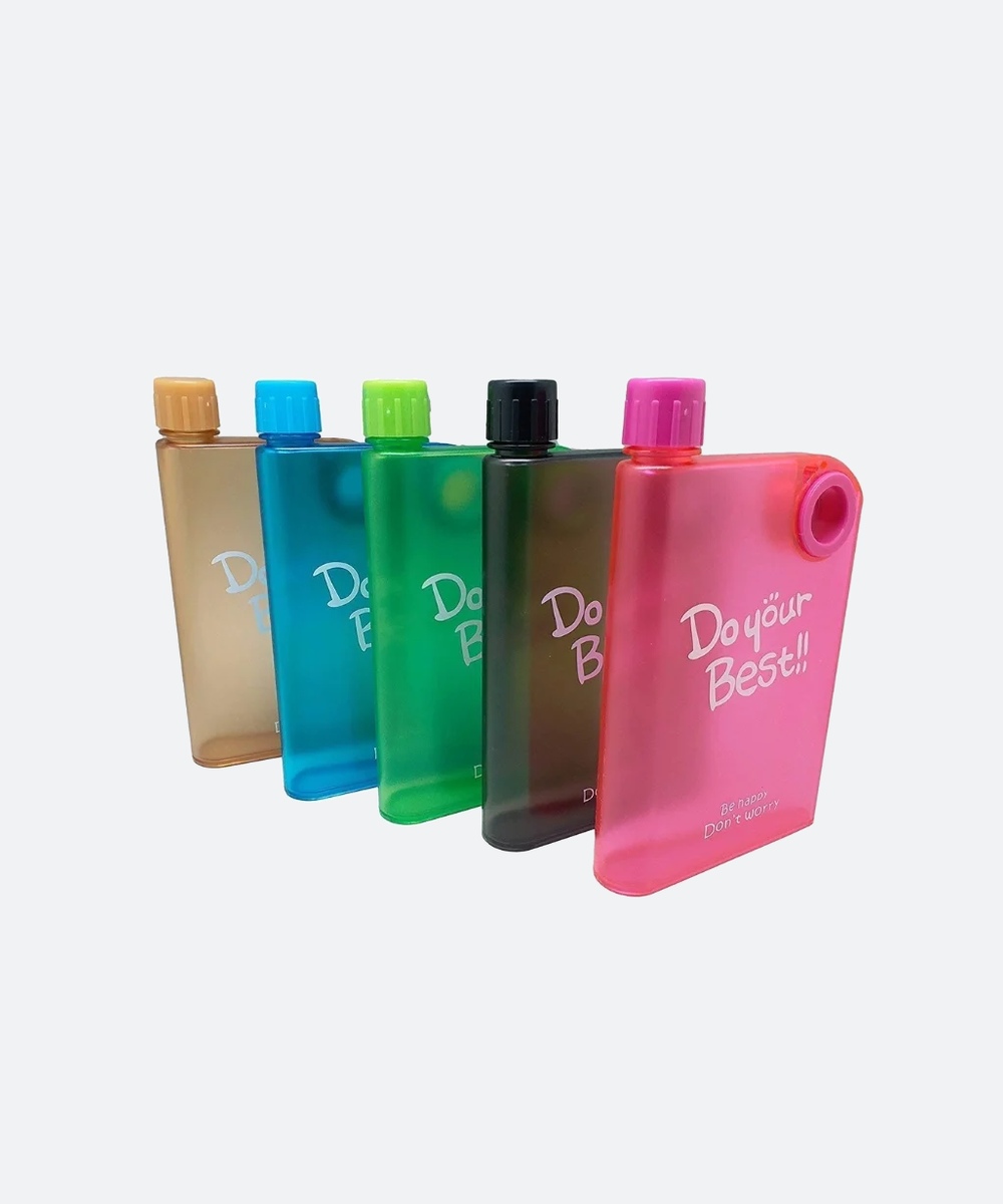 Orange Ultra Slim Notebook Style Water Bottle 380ml - Image 4