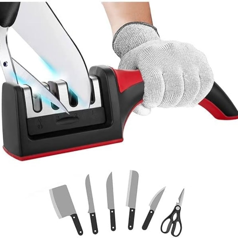 3-in-1 Knife Sharpener Set with Ceramic Peeler - Image 6