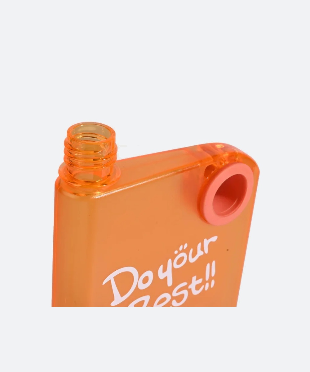 Orange Ultra Slim Notebook Style Water Bottle 380ml - Image 3