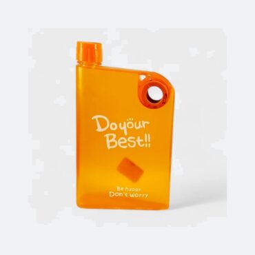 Orange Ultra Slim Notebook Style Water Bottle 380ml
