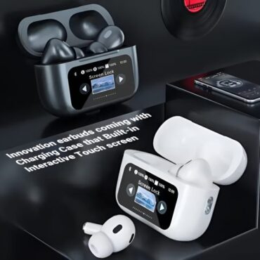 Black A9 Pro ANC Bluetooth 5.4 Wireless Earbuds