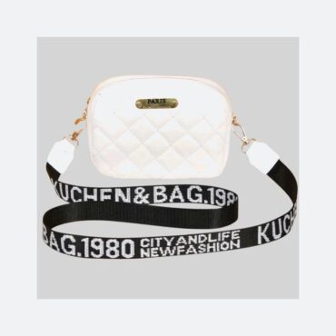 White Leather Handbag for Girls & Women
