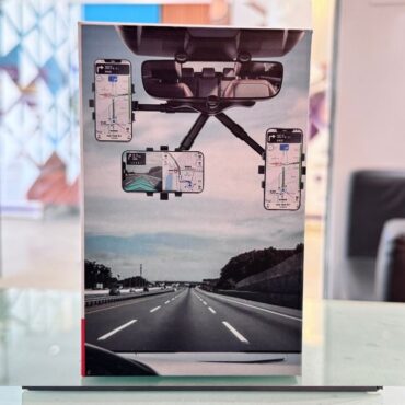 360° Rotatable & Retractable Rearview Mirror Phone Holder