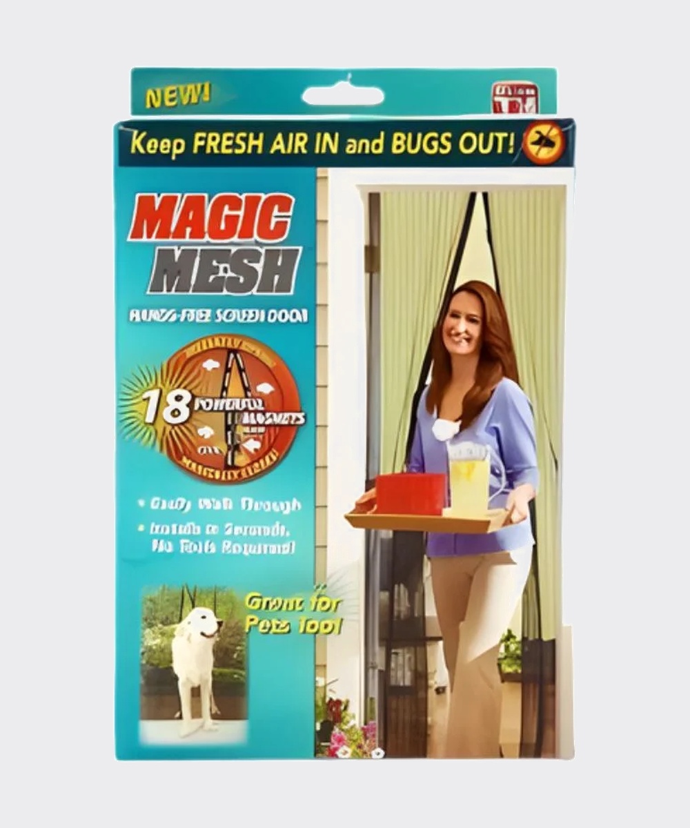 Hands-Free Retractable Magnetic Door Mesh